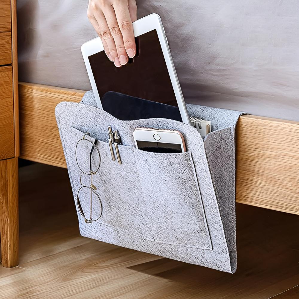 Bedside Storage Organizer Pouch Hanging Caddy for Bedroom