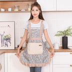 Waterproof Kitchen Apron with Adjustable Neck Strap and Front Pocket