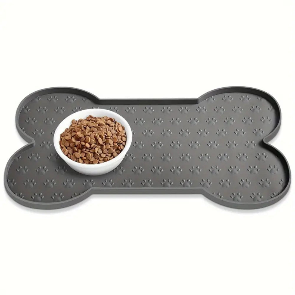 Bone Shaped Silicone Pet Feeding Mat Pad