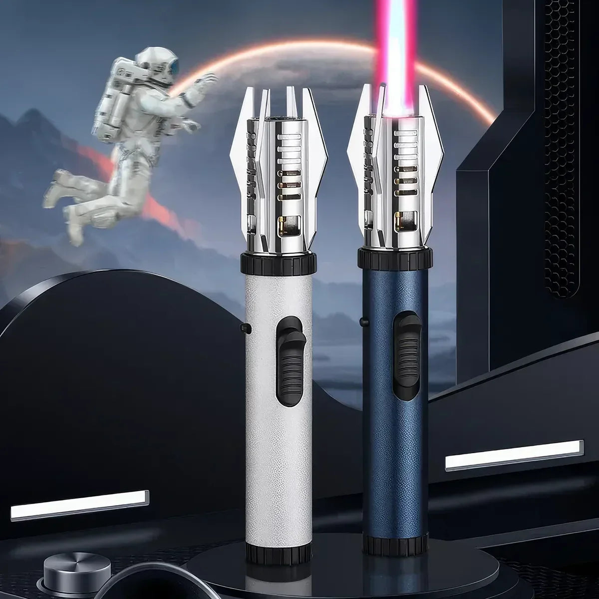 360 Degree Windproof Turbine Refillable Butane Lighter