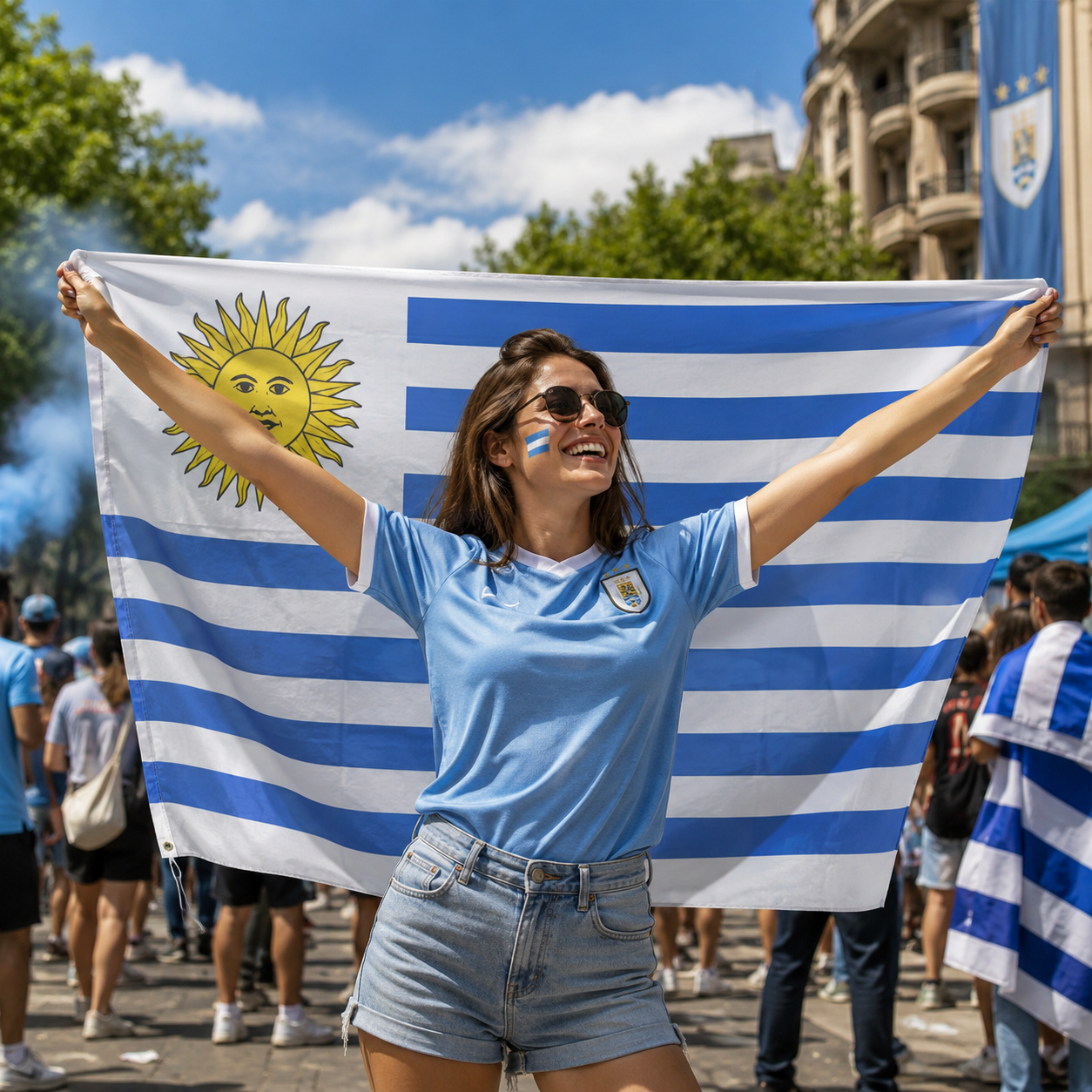 Uruguay Fan Cape