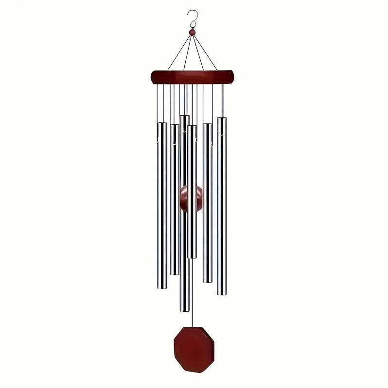Outdoor Wind Chime Large Deep Tone 6 Tuned Pipes Sympathy Wind Chime