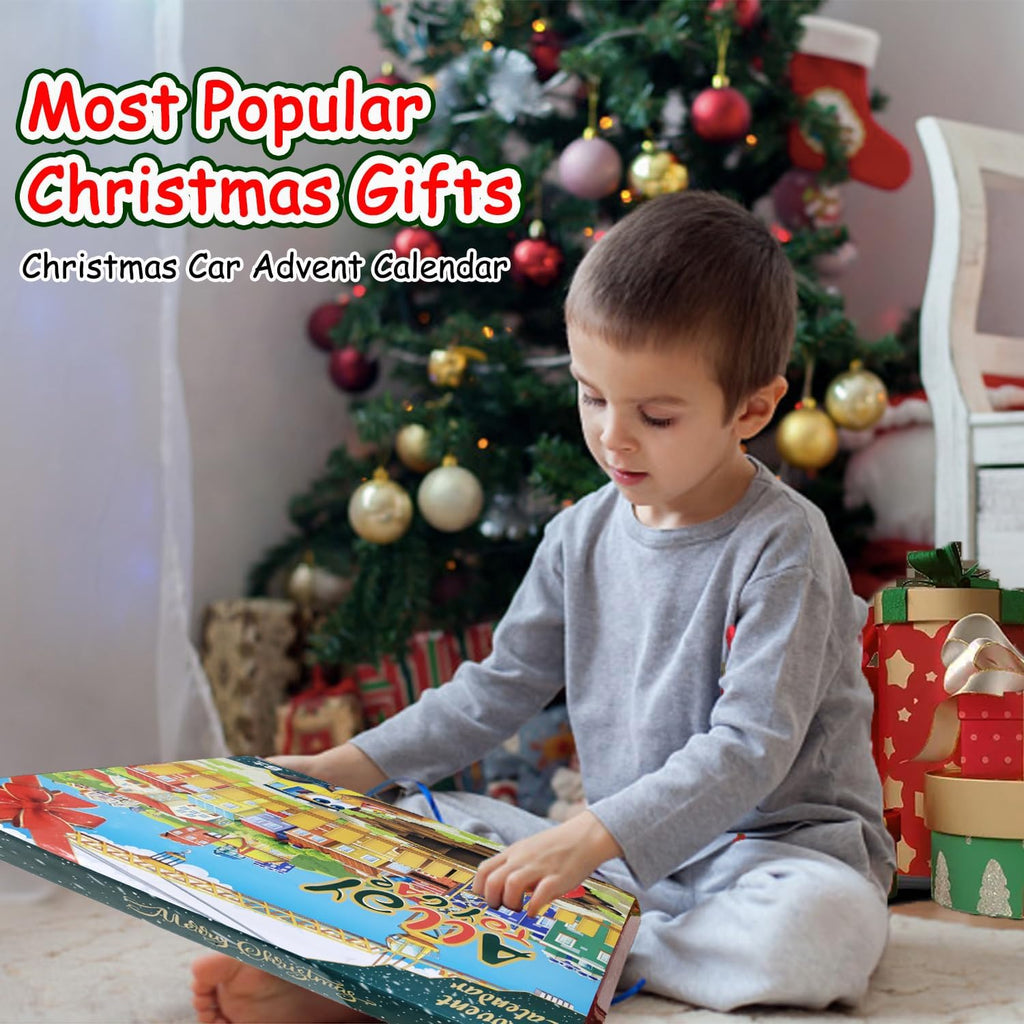 Kids Advent Calendar 2025 Car Model Alloy Vehicle Set Toy