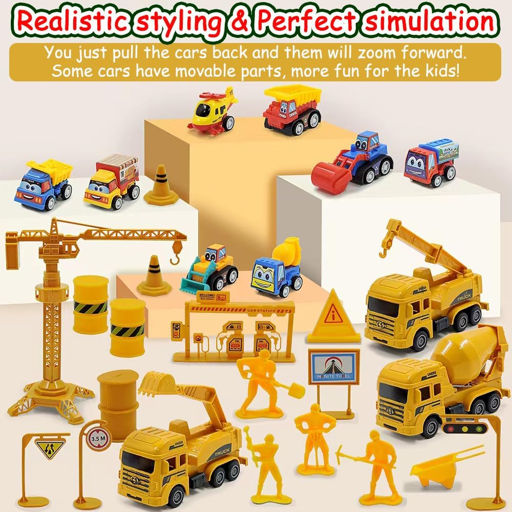 Kids Advent Calendar 2025 Car Model Alloy Vehicle Set Toy