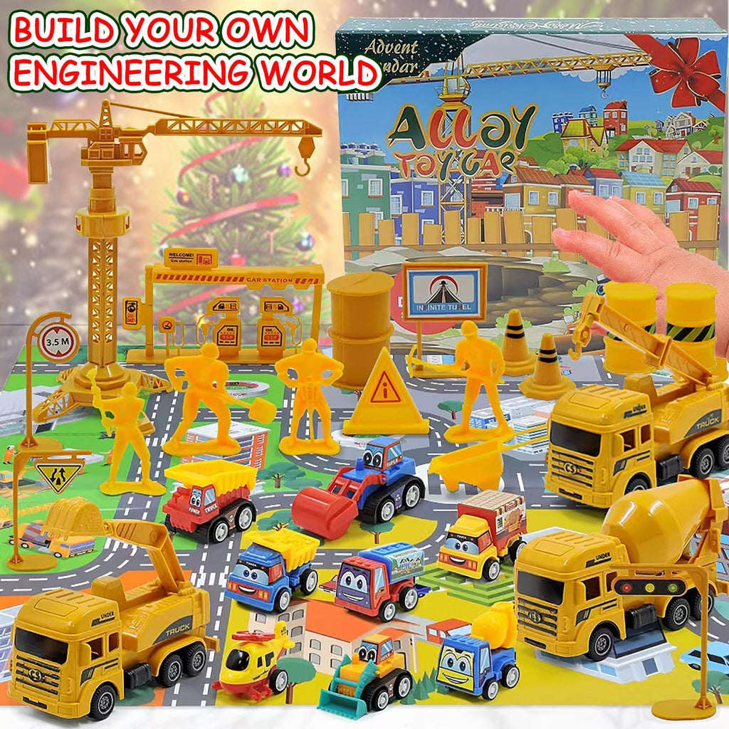 Kids Advent Calendar 2025 Car Model Alloy Vehicle Set Toy