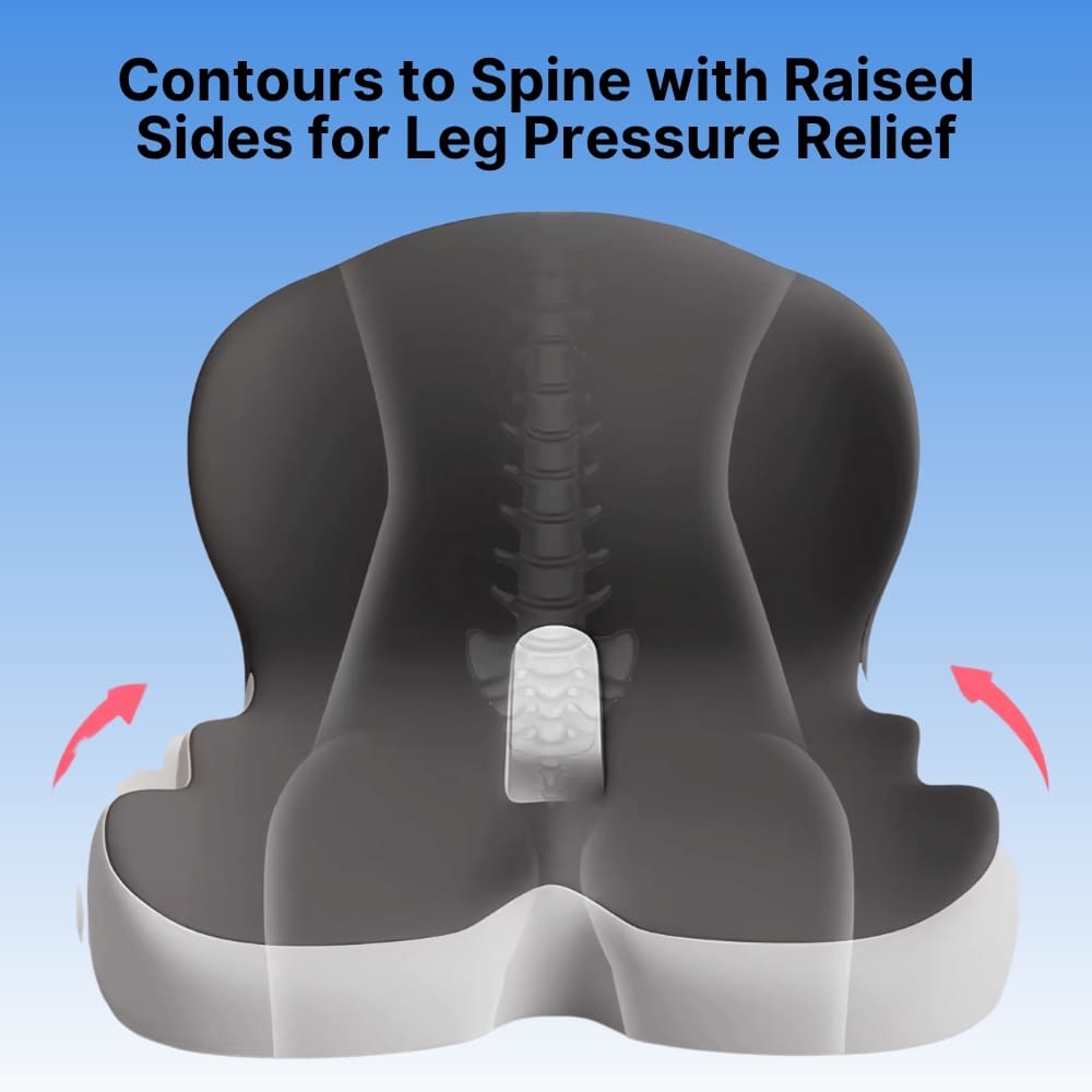 Memory Foam Seat Cushion and Lumbar Back Support Set