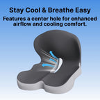 Memory Foam Orthopedic Seat Cushion and Back Support Cushion Set