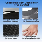 Memory Foam Orthopedic Seat Cushion and Back Support Cushion Set