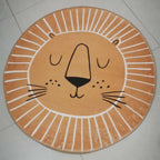 Round Lion Shaped Playmat Rug for Kids