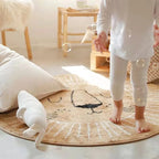 Round Lion Shaped Playmat Rug for Kids