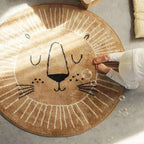 Round Lion Shaped Playmat Rug for Kids