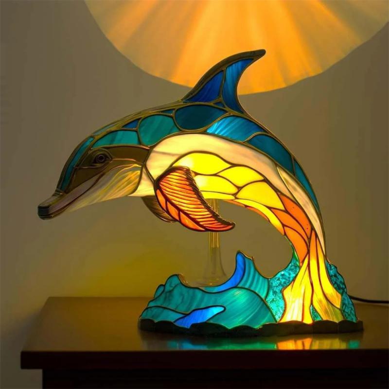 Animal Shape LED Acrylic 3D Night Light Lamp with Turtle Owl Lion Mermaid