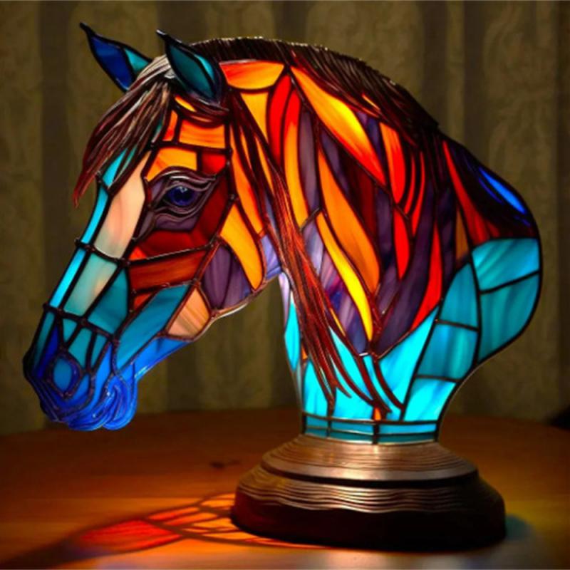Animal Shape Acrylic LED Lamp with 12 Design Options Turtle Owl Lion Mermaid