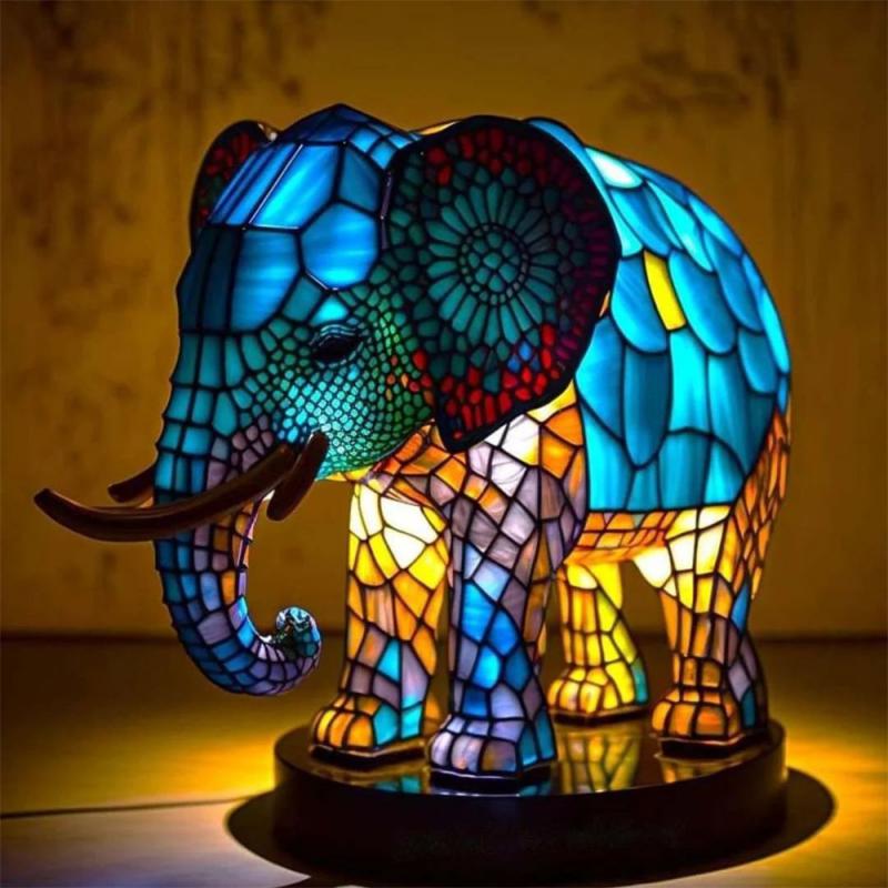 Animal Shape LED Acrylic 3D Night Light Lamp with Turtle Owl Lion Mermaid