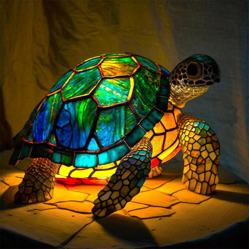 Animal Shape LED Acrylic 3D Night Light Lamp with Turtle Owl Lion Mermaid
