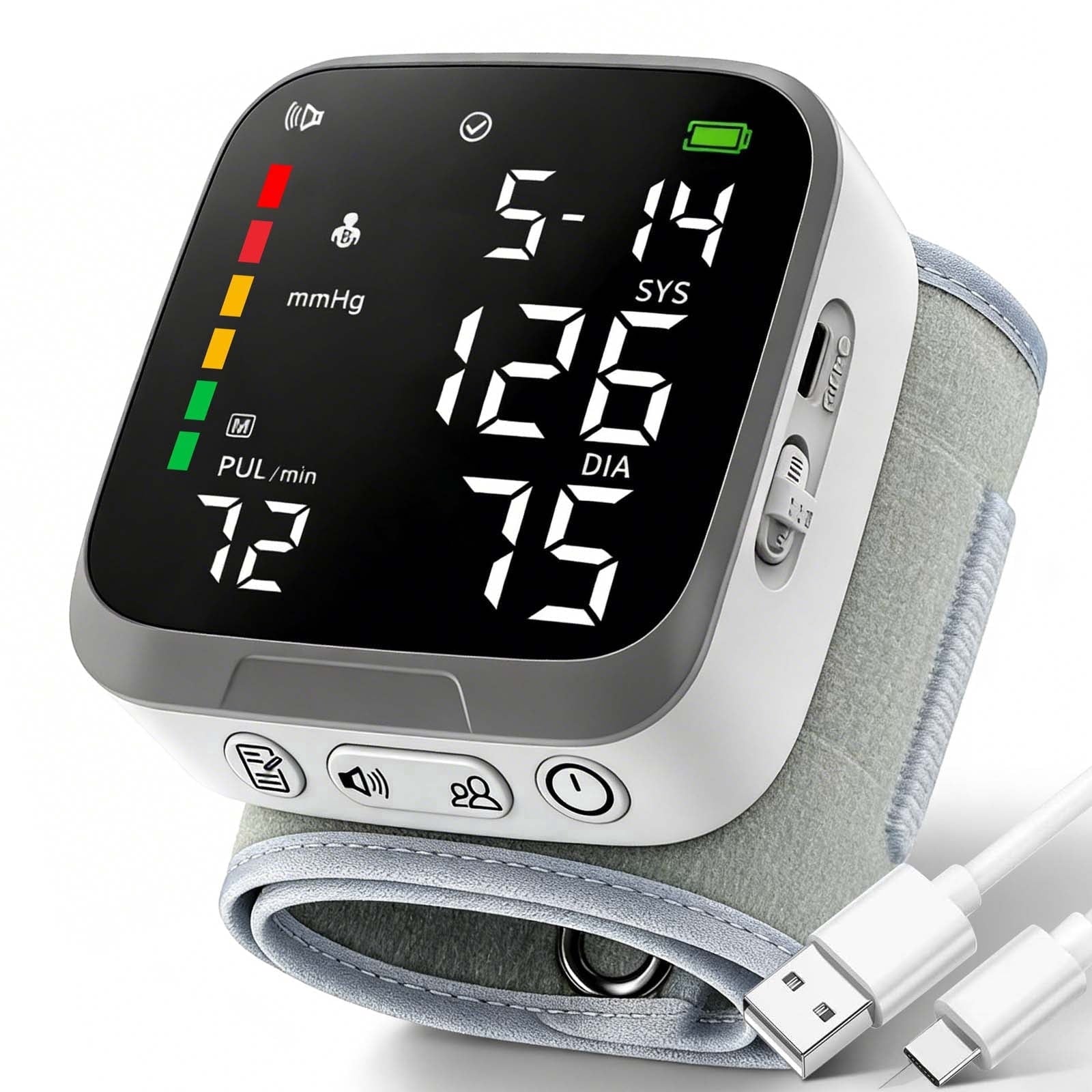 Automatic Rechargeable Wrist Blood Pressure Monitor