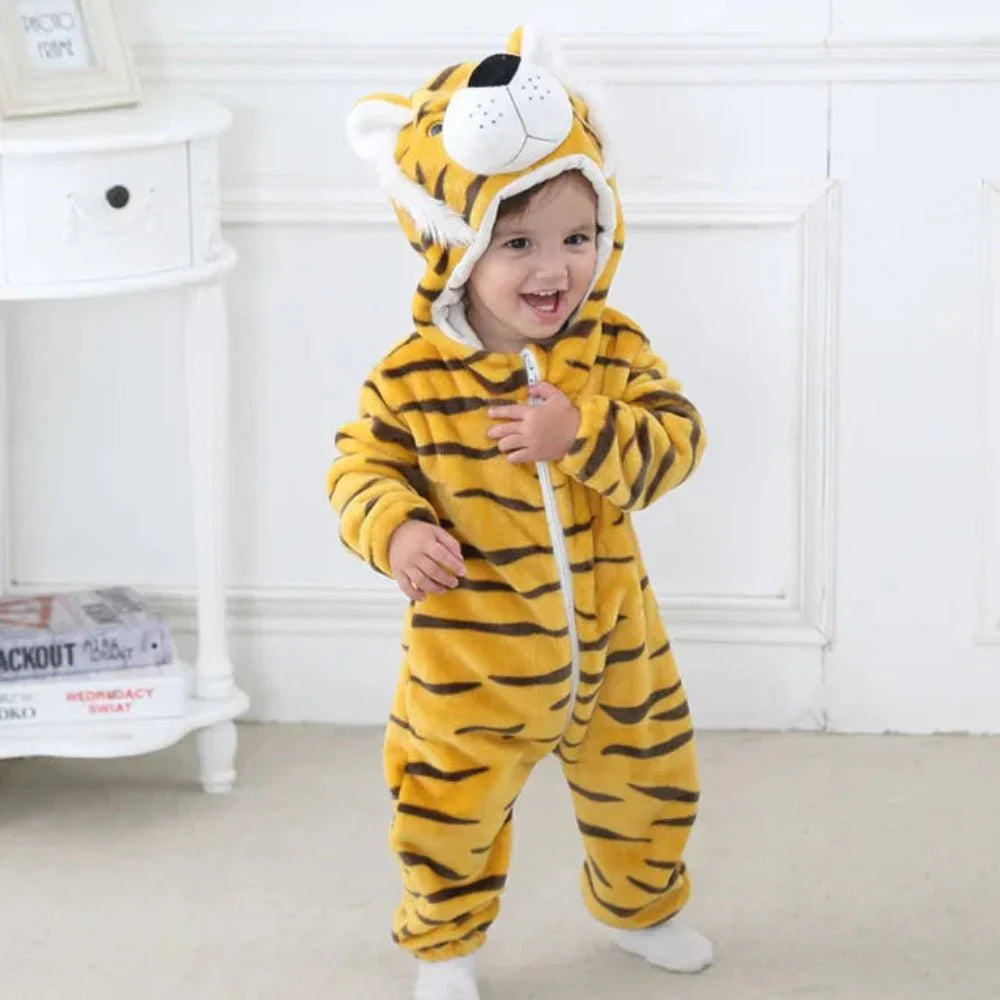 Infant Baby Onesie Animal Costume Pajamas Sleepwear Soft Cotton