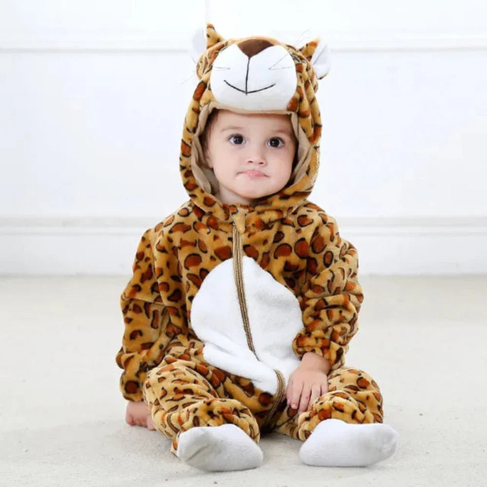 Infant Baby Onesie Animal Costume Pajamas Sleepwear Soft Cotton