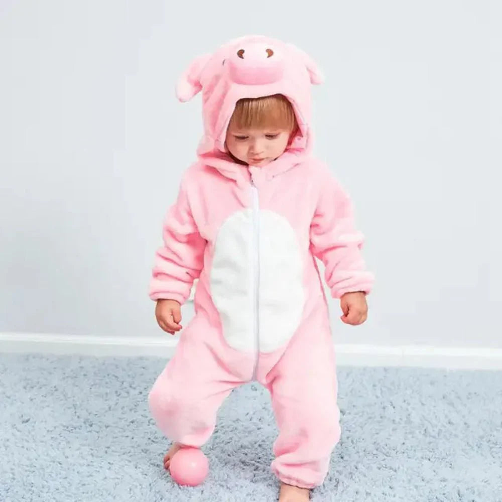 Infant Baby Onesie Animal Costume Pajamas Sleepwear Soft Cotton