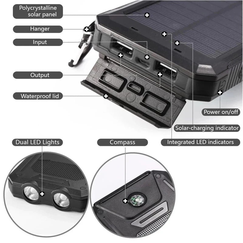 Solar Portable Solar Power Bank Charger for Mobile Phones