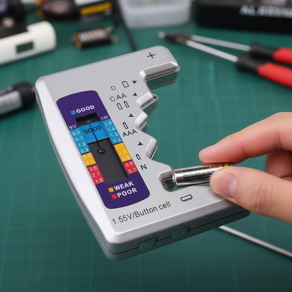 Digital Battery Tester for AA AAA 9V D Button Cell Batteries