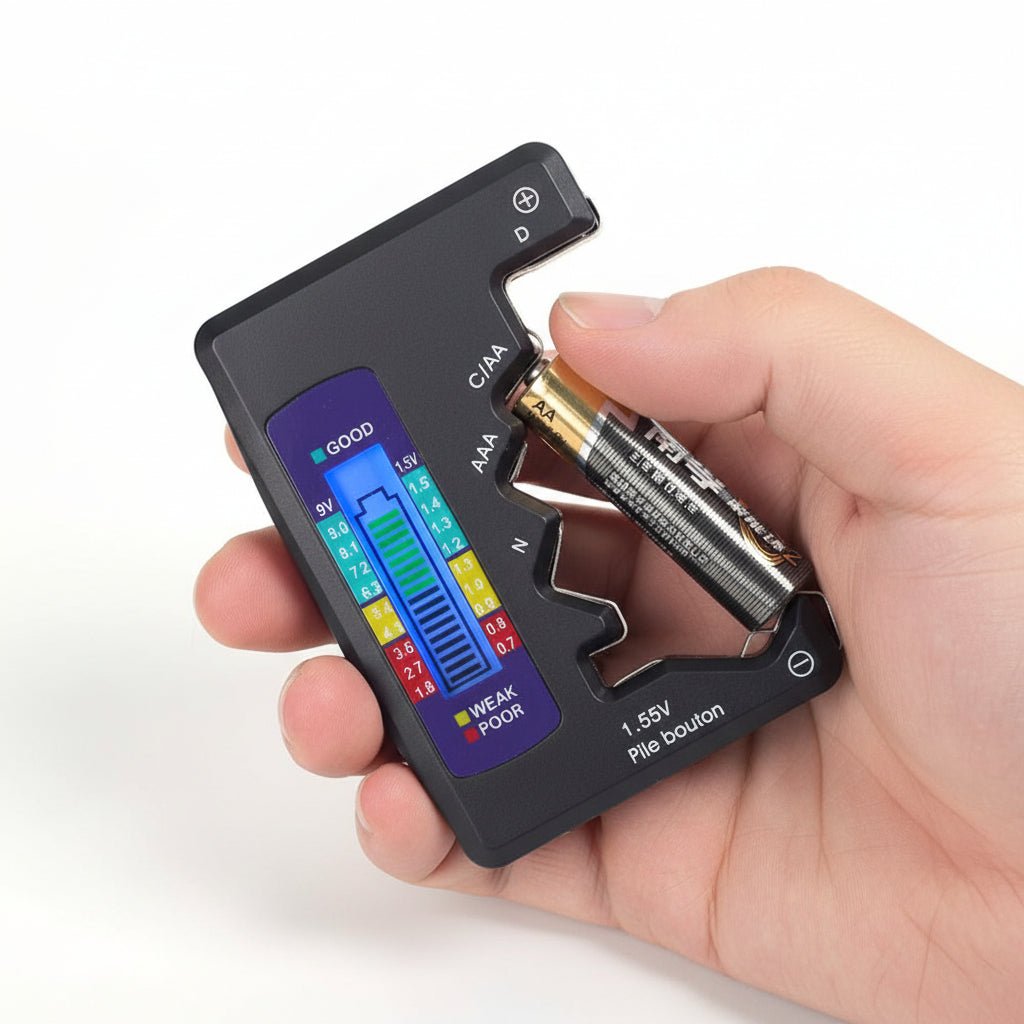 Digital Battery Tester for AA AAA 9V D Button Cell Batteries