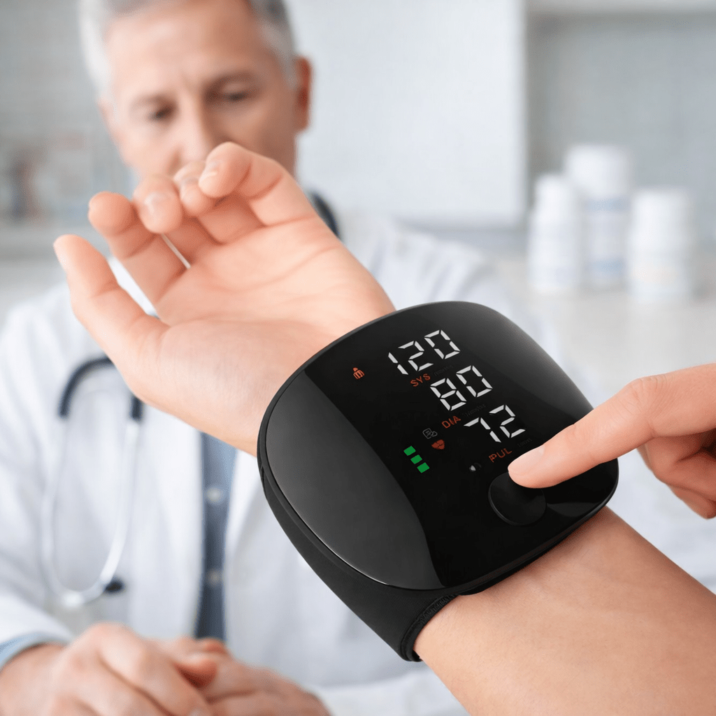 Digital Wrist Blood Pressure Monitor USB Rechargeable Wrist Cuff