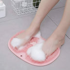 Silicone Body Scrub Mat with Suction Cups Exfoliating Bath Cleaner