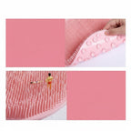 Silicone Body Scrub Mat with Suction Cups Exfoliating Bath Cleaner