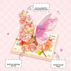 3D Butterfly Flower Building Blocks Set with LED Light
