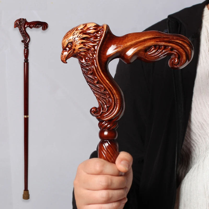 Wooden Straight Walking Cane for Adults