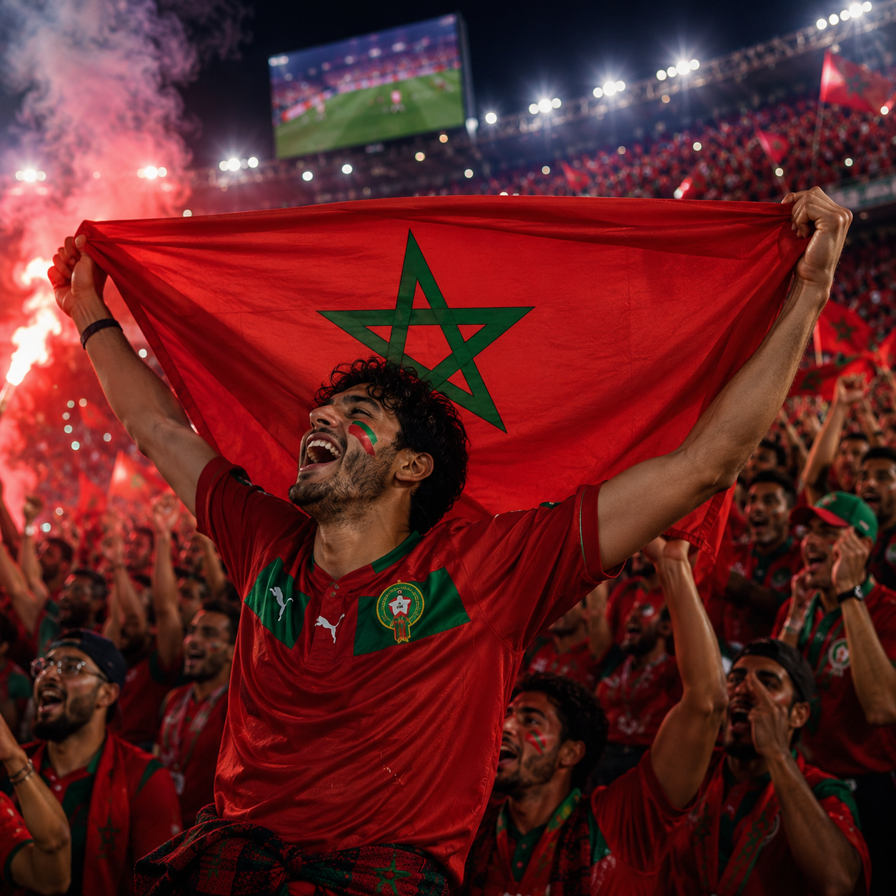 Morocco Flag Detail