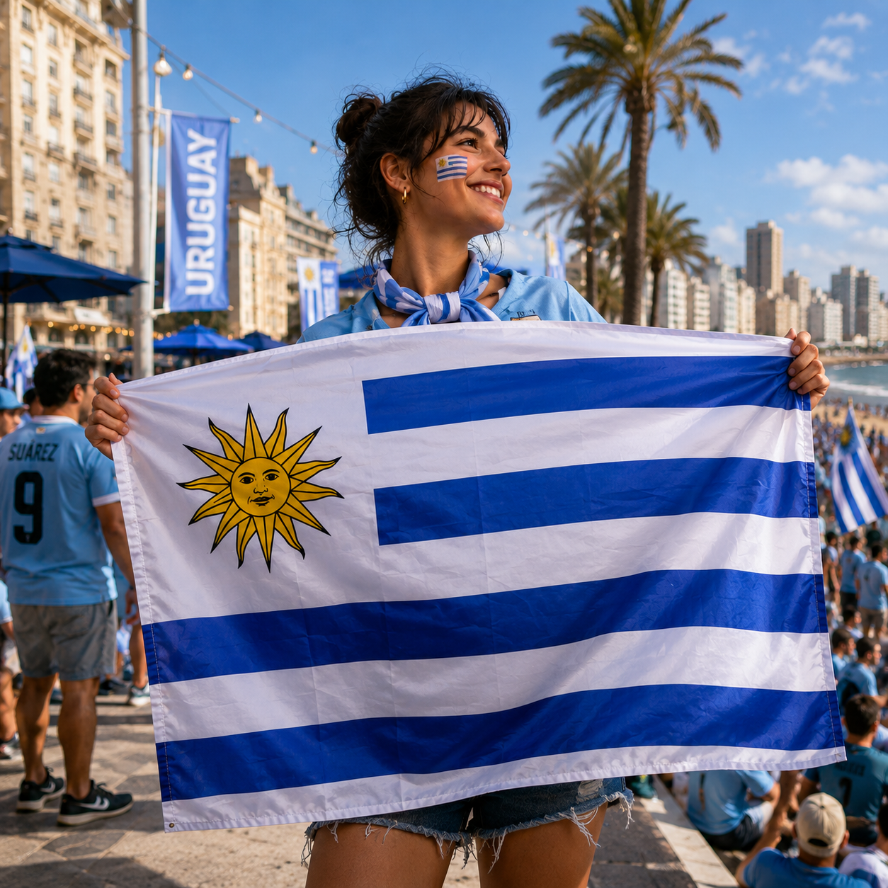 Uruguay Flag Detail