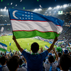 Uzbekistan Flag Side