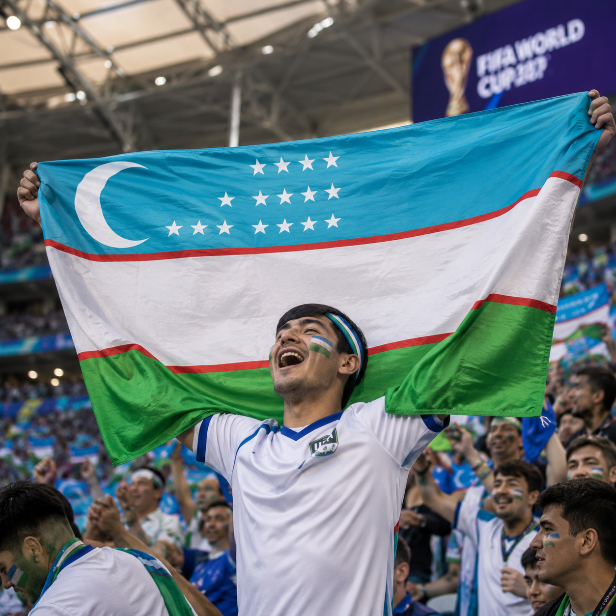 Uzbekistan Flag Detail