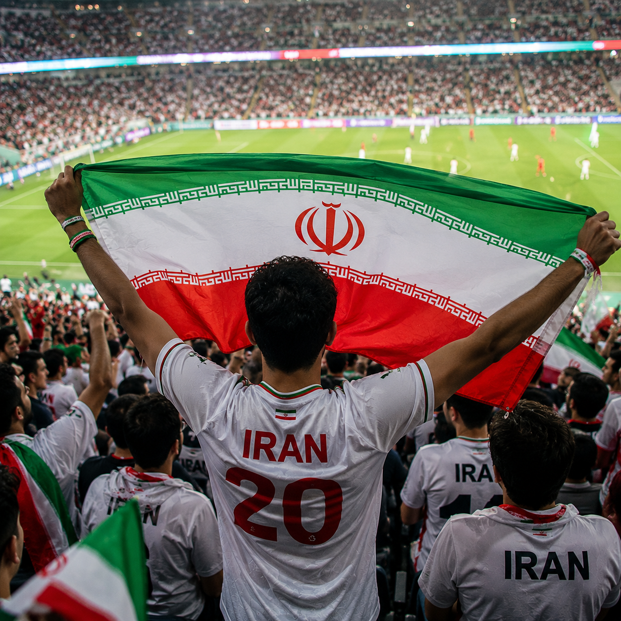 Iran Flag Detail