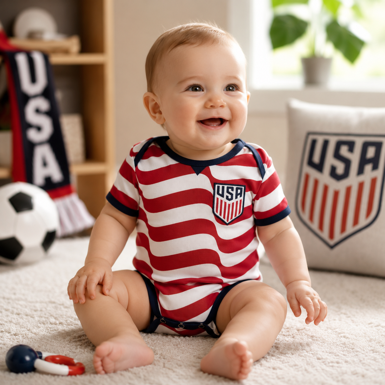 USA Baby Football Romper