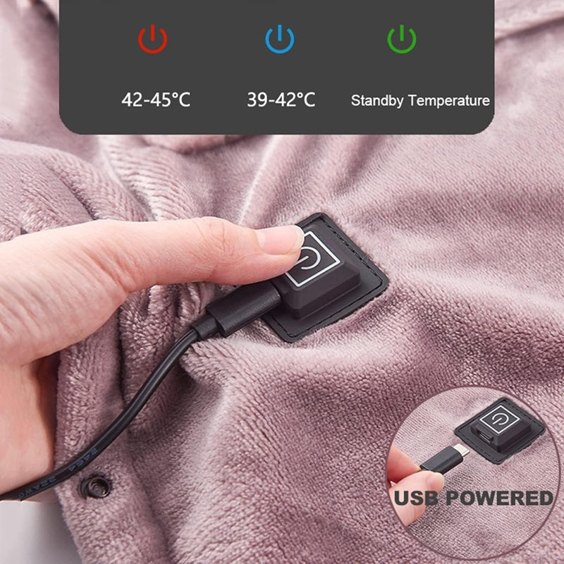 Electric Heated Blanket Portable Electric Throw Blanket