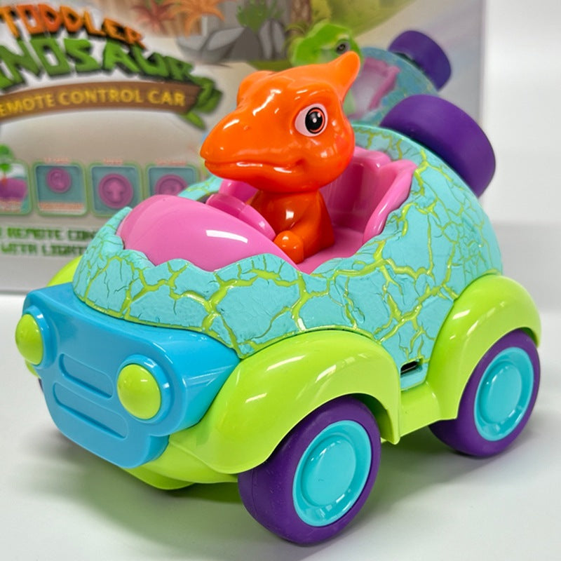 Dinosaur Remote Control Car Rechargeable RC Toy with Light and Music