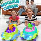 Dinosaur Remote Control Car Rechargeable RC Toy with Light and Music
