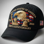 Adjustable Dad Cap Hat USA 250th Anniversary Eagle Patriots