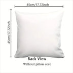 Square Cushion Covers Set 4 Pieces Easter Floral Bunny Design