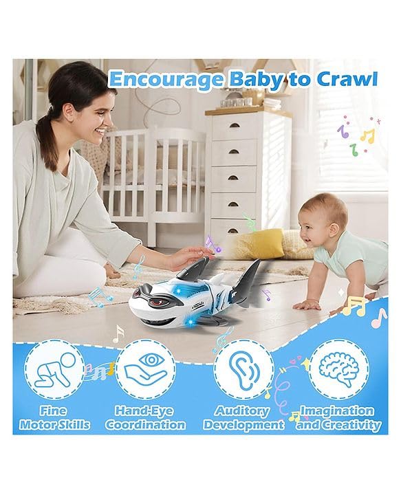 Mechanical Electric Shark Toy with Light and Music