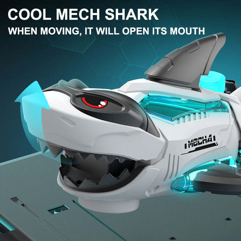Mechanical Electric Shark Toy with Light and Music