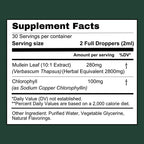 Mullein Extract Liquid Herbal Supplement for Lung Support and Detox