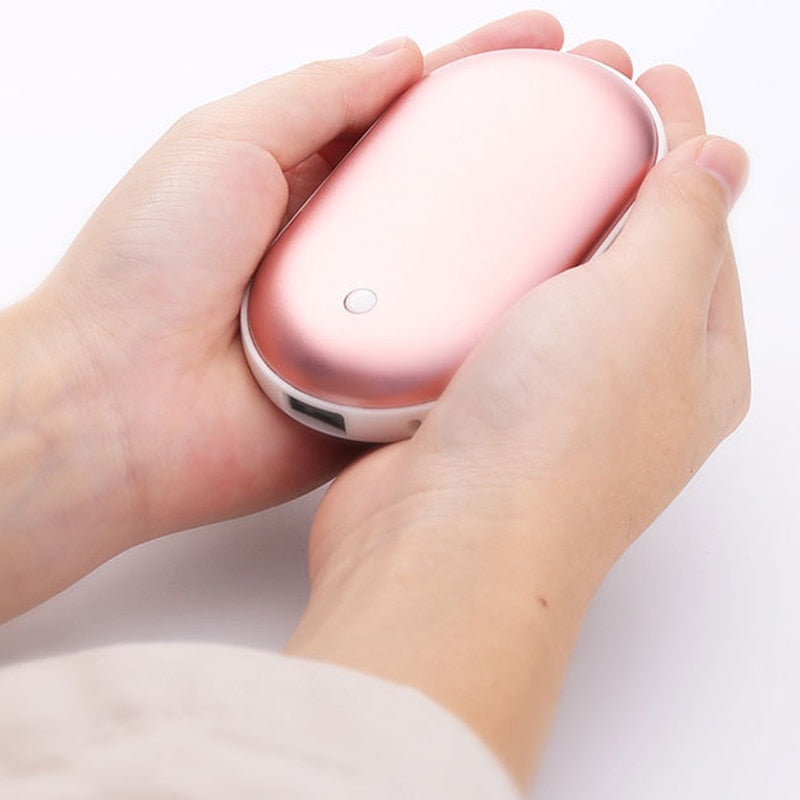 Rechargeable Hand Warmer Power Bank Portable Battery Charger Device