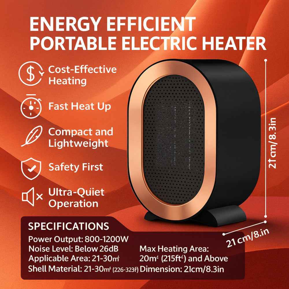 Portable Ceramic Room Heater Electric Space Heater