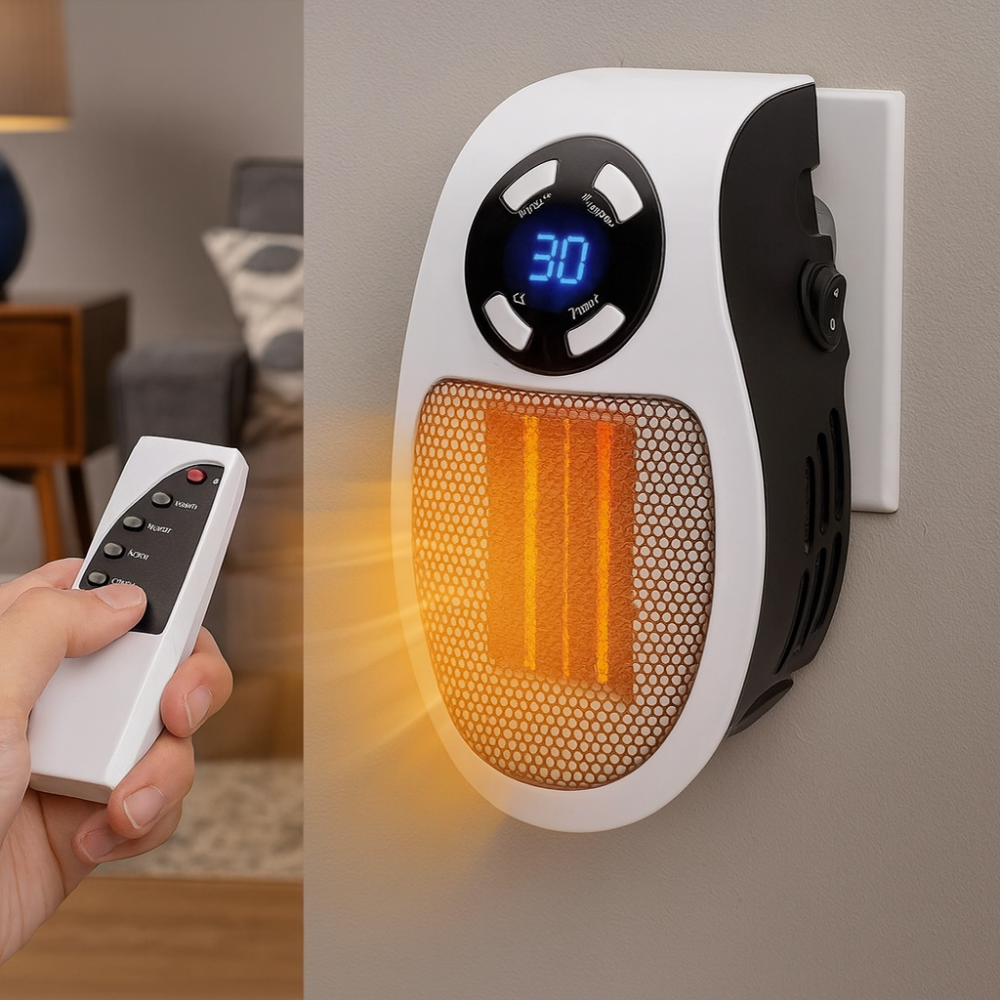 Mini Electric Wall-Mounted Heater with Remote Control