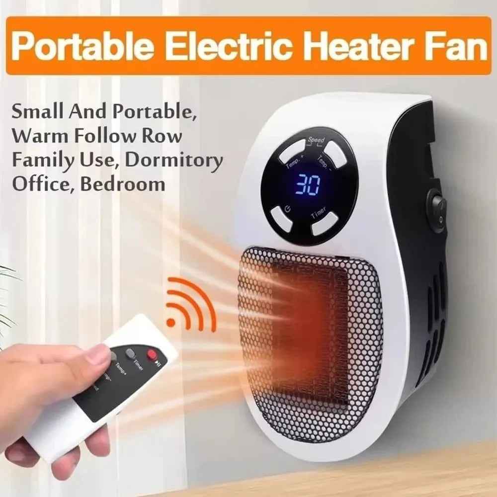 Mini Electric Wall-Mounted Heater with Remote Control