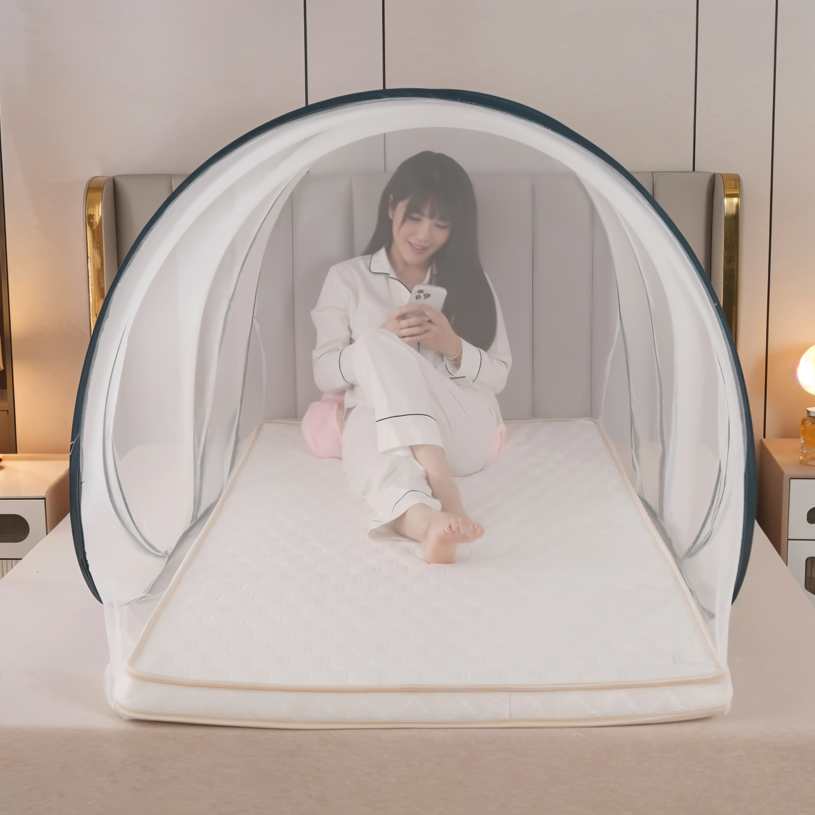Round Foldable Travel Mosquito Net Portable Insect Net
